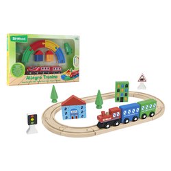 Pista treno Allegro in legno SIR WOOD Multicolor 42581