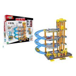 Garage Playset multipiano con 2 veicoli inclusi (34,5x33,5x37cm) W’TOY 42434