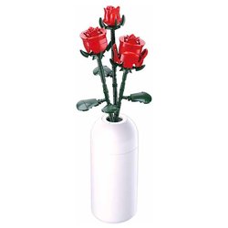 Rose Rosse con vaso ( 254 pz ) PLEYERID 10a+ M38 B1101 04