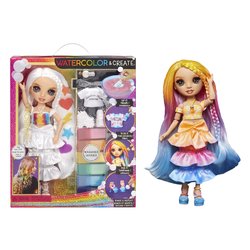 Bambola WaterColor & Create Doll Brown Eyes (28cm) RAINBOW HIGH 507598