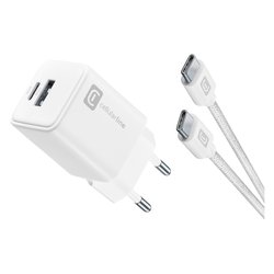 Caricabatterie USB Type-A, USB Type-C MULTIPOWER 30W GaN White ACHKITC2CGAN30TABW