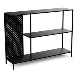 BORNEO Scaffale arredo Nero (120x80hcm) Mobile KIT