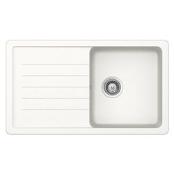 Lavello 1 vasca (86x50cm) ELEMENT Bianco assoluto Ruvido opaco ELED100A01