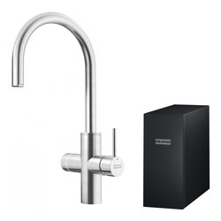 Miscelatore monocomando sistema filtrante Elettronico 5 in 1 MYTHOS WATER HUB Inox spazzolato 160 0708 956
