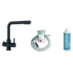 Miscelatore lavello doppio comando acqua filtrata AQUAPURA Nero SXPUR3BK