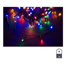 Filo Verde 48 luci - LED Multicolore (2,35 + 0,3 mt) 8 Giochi di luce IP44 0923034