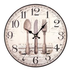 Orologio da parete (33cm) Posate JUSTAMINUTE Multicolor 21565