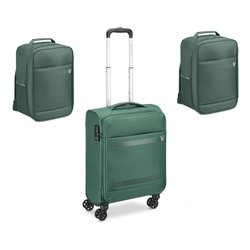 Set trolley morbido tg. S con 2 zaini cabina JAZZ 4.0 verde bottiglia 41464687