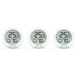 Termometro ambiente (1,36x5,5cm) set 3 pz con allarme anti-muffa White WSH0008