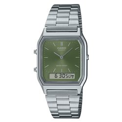 Orologio VINTAGE Silver e Green AQ 230A 3AMQYES