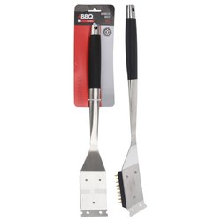 Spazzola barbecue inox per griglie (44cm) Inox e Nero C04000140