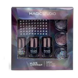 Cofanetto trucco Black crystals complete nail set
