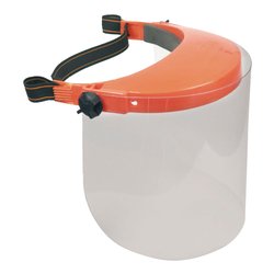 Visiera protettiva Light Arancio e Trasparente taglia Unica 004977