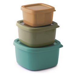 Set contenitori alimenti 3 pz 500 ml, 1,0 e 1,5 lt AROMA BOX Multicolor 090291