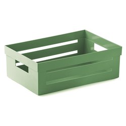 Cassetta multiuso impilabile (29,5x20x10,5cm) STORAGE BOX Verde 090302
