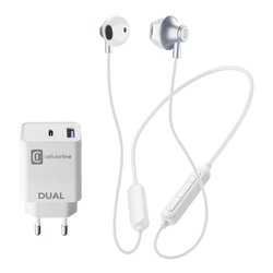 Caricabatterie USB Type-A, USB Type-C Charge & Music kit White CHARGEMUSICIPHBT