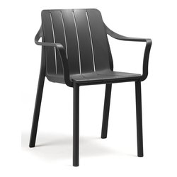 Sedia con braccioli polipropilene TIBERINA Armchair Antracite 40205 02 000
