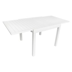 Tavolo da esterno alluminio RIVA Allungabile Bianco (90-180x90x75cm) LS ET 01NA