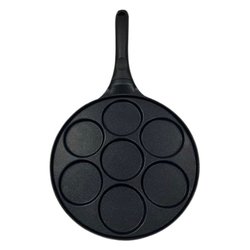 Padella pancake 7 posti (26cm) Alluminio antiaderente DELIZIA Nero 35.26