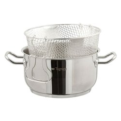 Friggitrice con cestello e coperchio (22cm) Inox VANITOSA Cromo lucido V57588DINSL