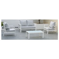Set da esterno alluminio, poliestere STAR 4 posti Bianco e Grigio BHR 10010 2