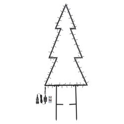 Albero di Natale 14 giochi di luce (L75 P6 H185 cm) WONDER 140 luci - LED Rosso, Blu e Bianco caldo IP44 67998