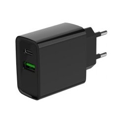Caricabatterie USB Type-A, USB Type-C FAST CHARGER 20W Black TA UC PDQC20 01 BK