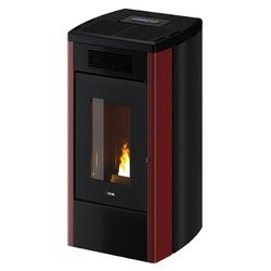 Stufa pellet 12kW ATENA Plus 12 T2 Red Steel 5 stelle Classe A+ 7023116