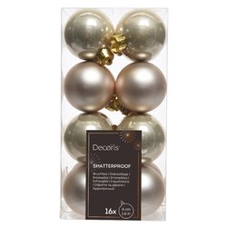 Set palline albero Natale (16pz-4cm) Plastica Pearl 9021790
