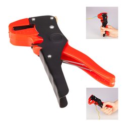 Pinza spelafili automatica nero e rosso (175 mm) PP1318
