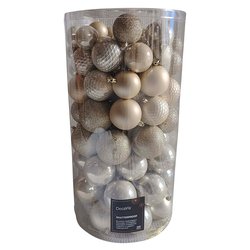 Set palline albero Natale (100pz) Plastica Pearl 9956272