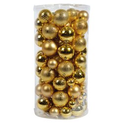 Set palline albero Natale (100pz) Plastica Gold 9948821