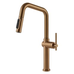 Miscelatore lavello con doccetta predisposizione acqua filtrata HABITO Warm bronze brushed PVD 60852#726