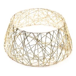 Copri base albero Natale (68cm) CHRISTMAS Con luci Oro 58379