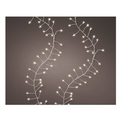 Filo Silver 160 luci - MICROLED Bianco caldo (2 + 0,3 mt) 8 Giochi di luce LUMINEO 496346