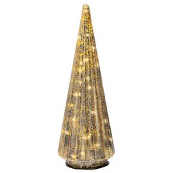 Albero Natale soprammobile Oro 489498 (11x31,5cm) 20 luci - MICROLED