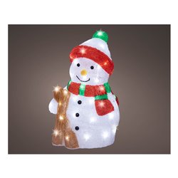 Pupazzo di neve luce fissa (25x20x38cm) (1pz) 50 luci - LED Bianco freddo IP44 490361