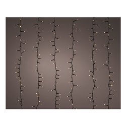 Tenda luminosa Natale Nero 480 luci - LED Oro (2 + 10 mt) 8 Giochi di luce LUMINEO IP44 490661