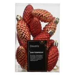 Pigne (12pz-9,5cm) Plastica Red 28483
