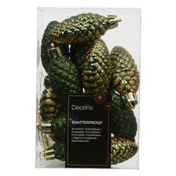 Pigne (12pz-9,5cm) Plastica Green 28491