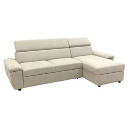 OLLY Divano letto 3 posti penisola reversibile Luna 19 Grigio chiaro