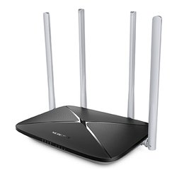 Router AC1200 Dual Band Black e Silver AC12
