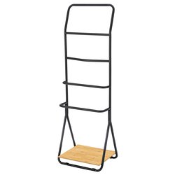 Piantana asciugamani a 4 barre VERONA Nero (51x40x156 cm) 24151100