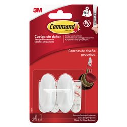 Set ganci adesivi portata max 450 gr 3M 17082 Bianco 7100148494 2 pz