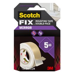 Nastro biadesivo Fix Mirror 4496W-1915-MR 1,9cm x 1,5m 3M Trasparente 7100263198