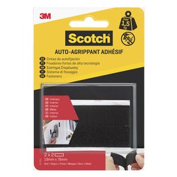 striscia fissaggio RF7031 velcro adesivo 2 pz (1,9x7,6cm) 3M Nero 7100260796