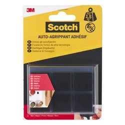 Quadri fissaggio RF7121X velcro adesivo 12 pz (2,2x2,2cm) Nero 7100262517