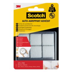 Quadri fissaggio velcro adesivo 12 pz (2,2x2,2cm) Bianco 7100262515