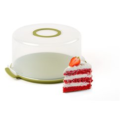 Porta torta (38x33cm) Cake & Go alta CHEF LINE Verde 065850257