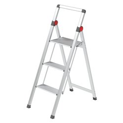 Scaletta 3 gradini alluminio SLIMSTEP silver BS301